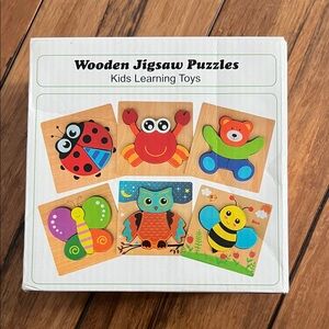 NEW Wooden Jigsaw Puzzles for Kids - Colorful Animal Set